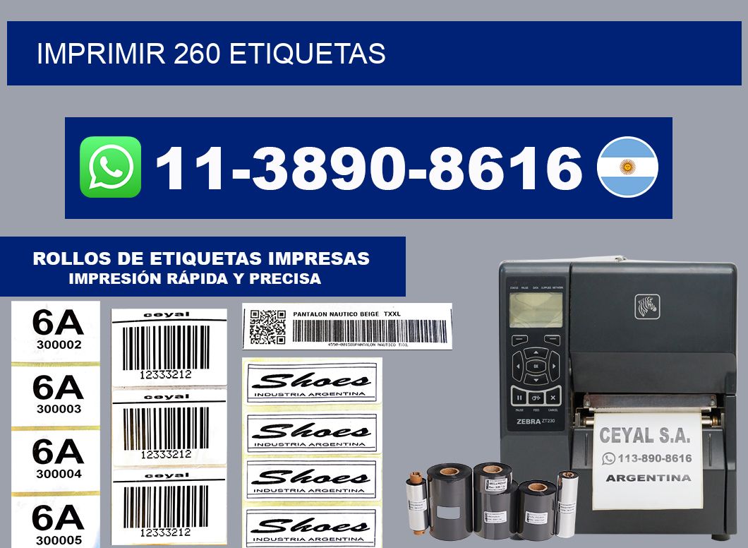 IMPRIMIR 260 ETIQUETAS
