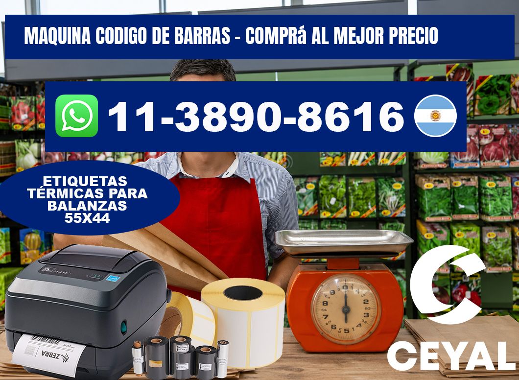 MAQUINA CODIGO DE BARRAS - Comprá al mejor precio