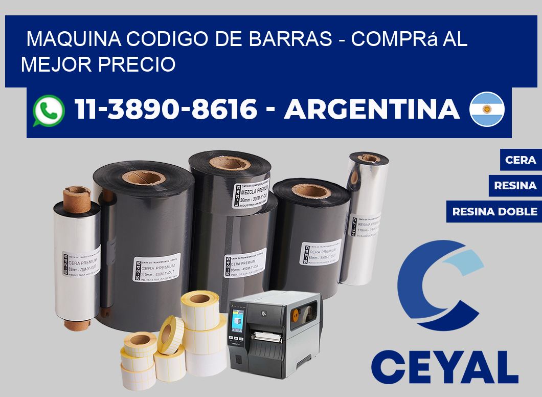 MAQUINA CODIGO DE BARRAS - Comprá al mejor precio