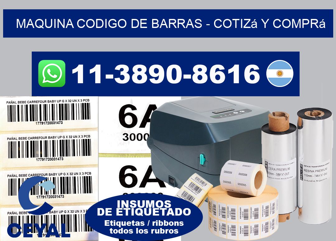 MAQUINA CODIGO DE BARRAS - Cotizá y comprá