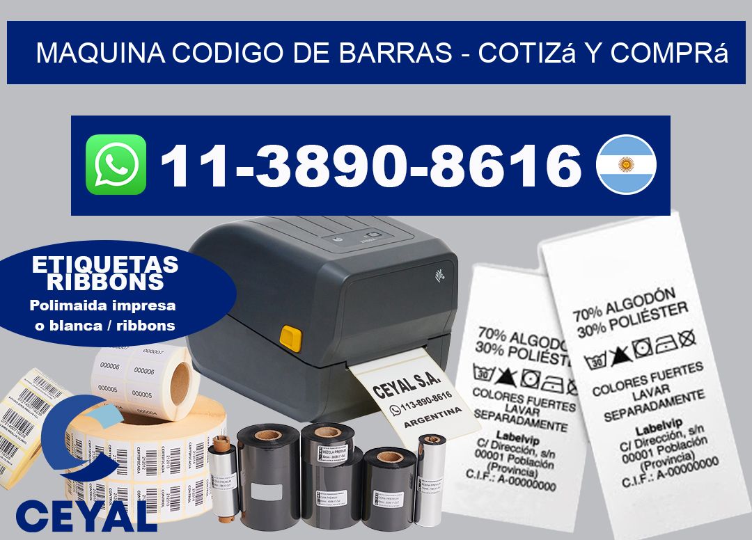 MAQUINA CODIGO DE BARRAS – Cotizá y comprá
