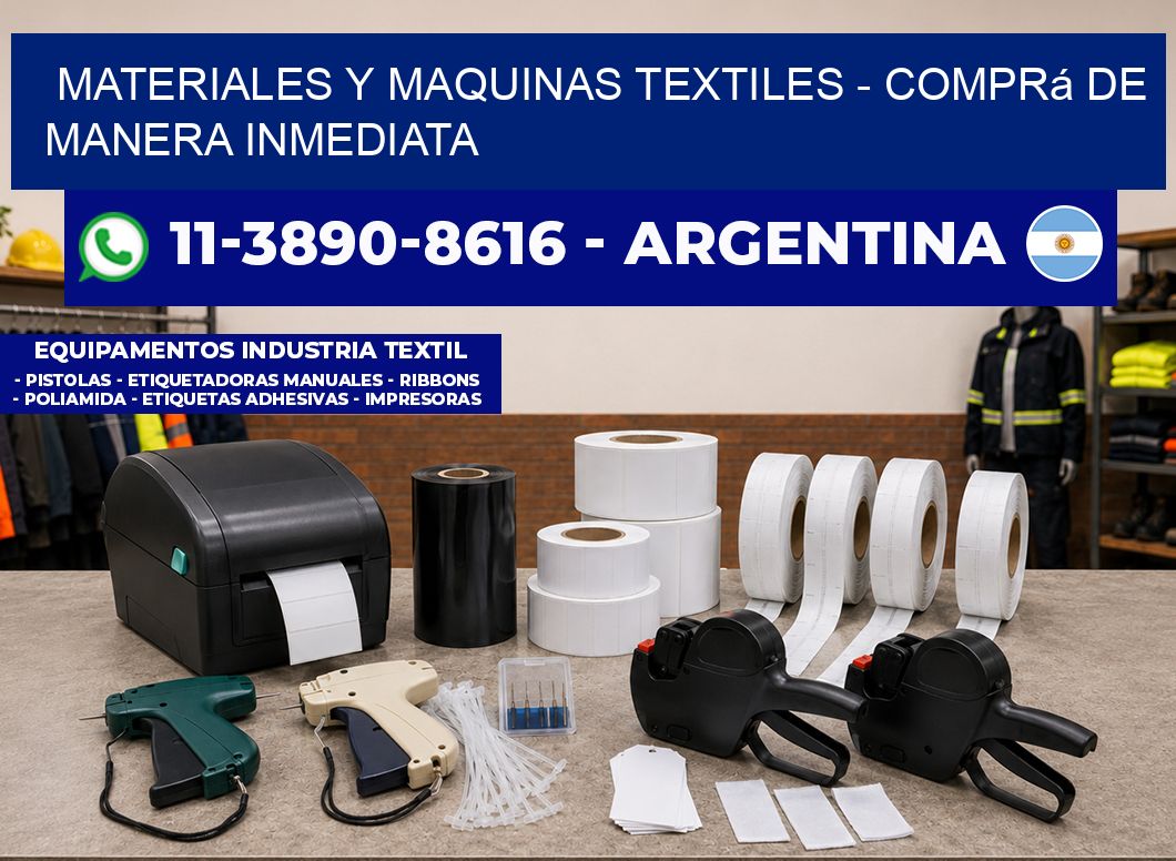 MATERIALES Y MAQUINAS TEXTILES – Comprá de manera inmediata