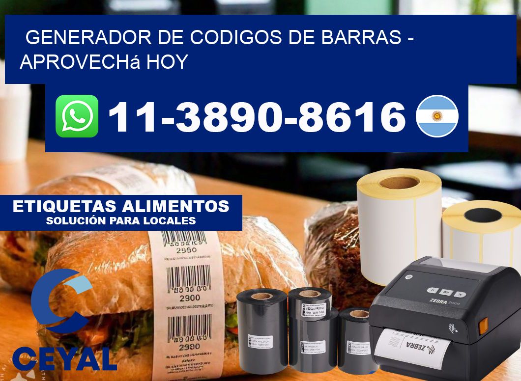 generador de codigos de barras - Aprovechá hoy