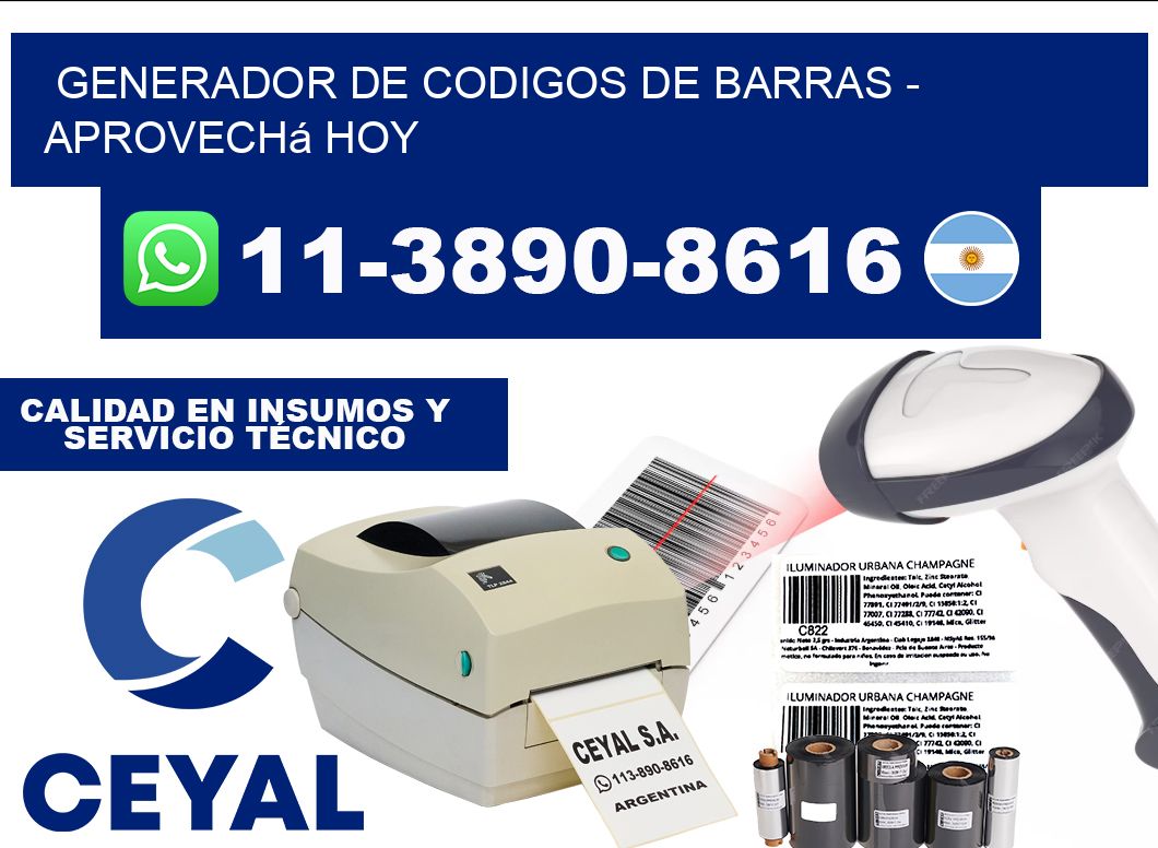 generador de codigos de barras - Aprovechá hoy