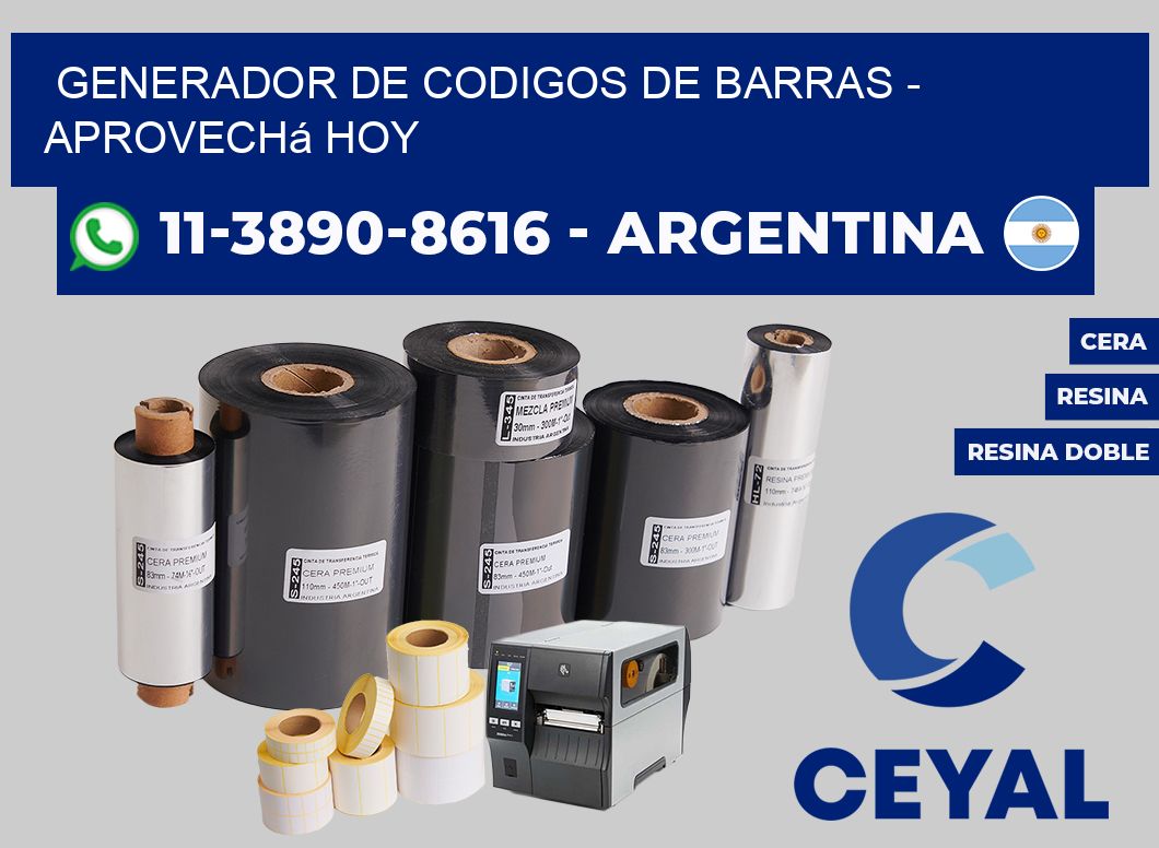 generador de codigos de barras - Aprovechá hoy