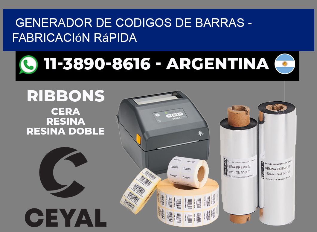 generador de codigos de barras - Fabricación rápida