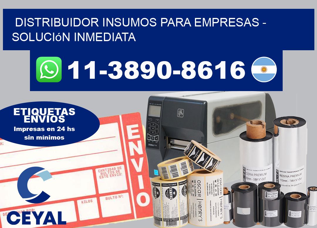 DISTRIBUIDOR INSUMOS PARA EMPRESAS – Solución inmediata