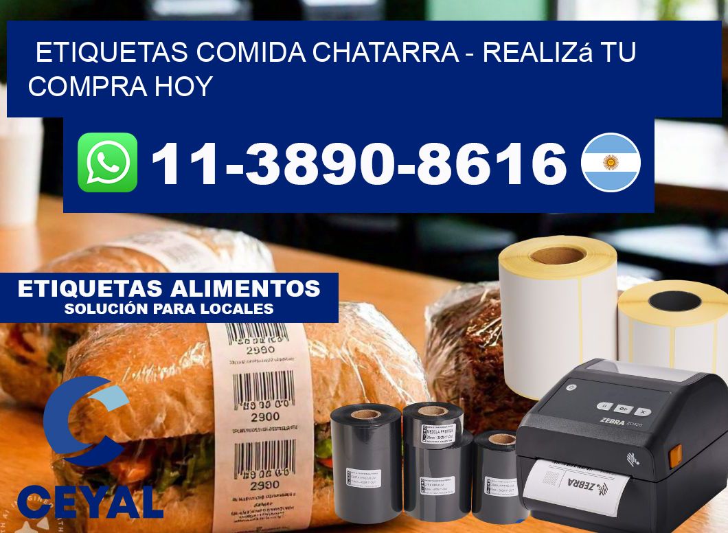ETIQUETAS COMIDA CHATARRA - Realizá tu compra hoy