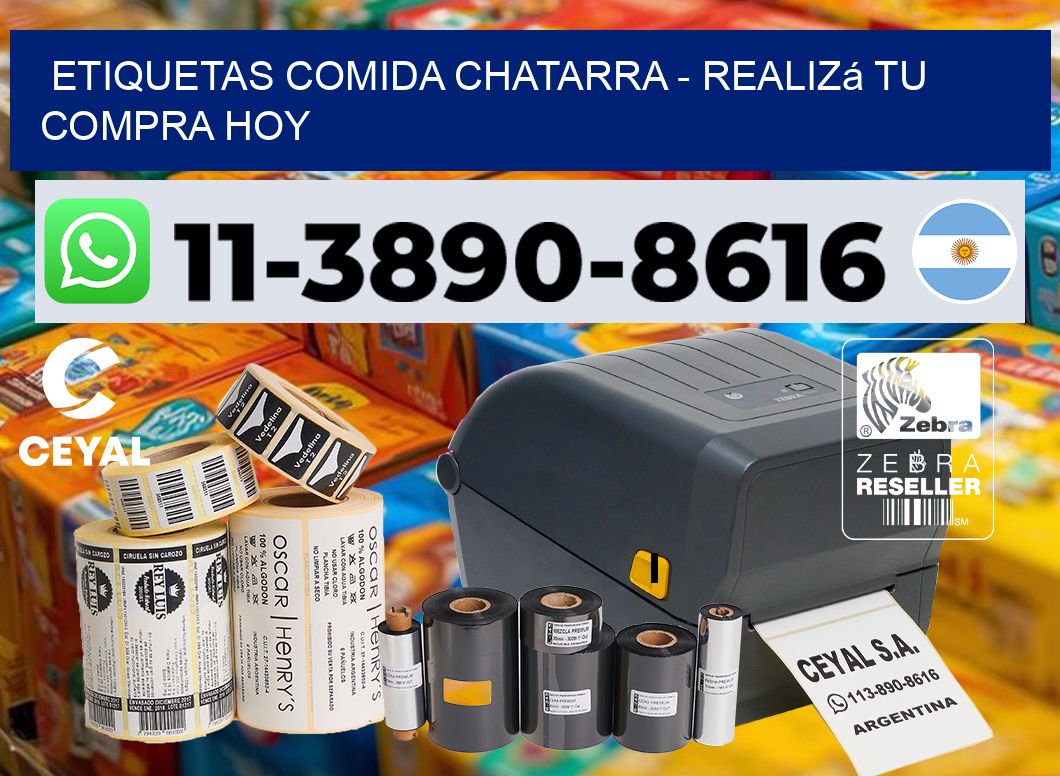 ETIQUETAS COMIDA CHATARRA - Realizá tu compra hoy