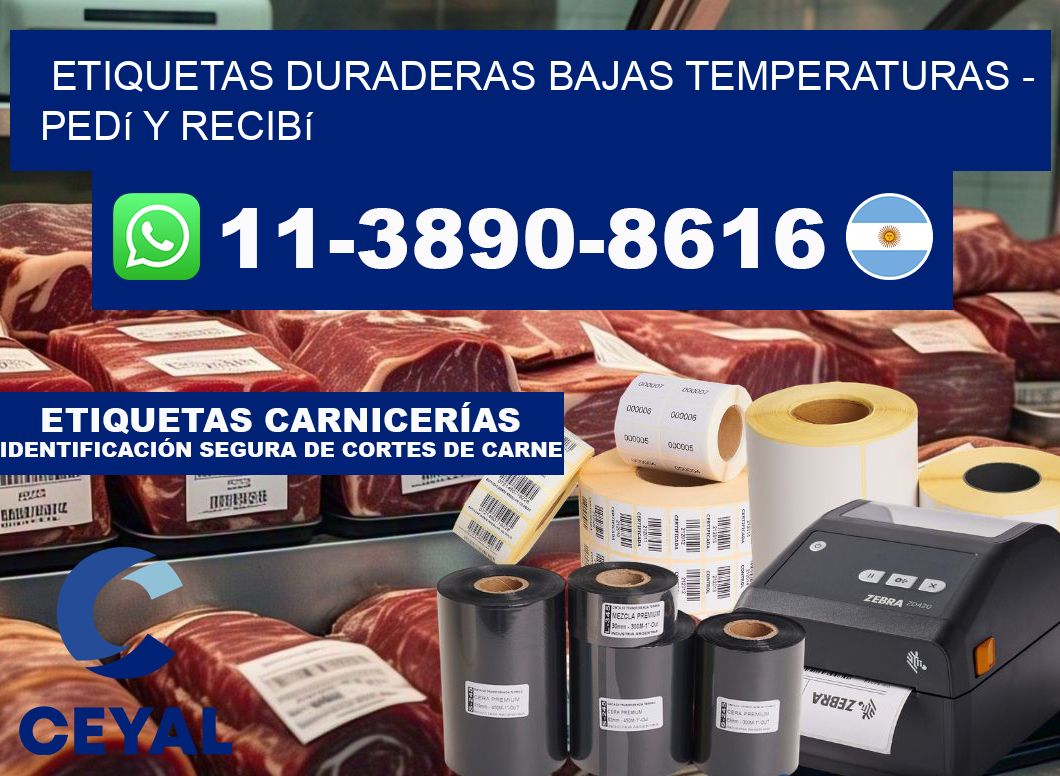 ETIQUETAS DURADERAS BAJAS TEMPERATURAS - Pedí y recibí