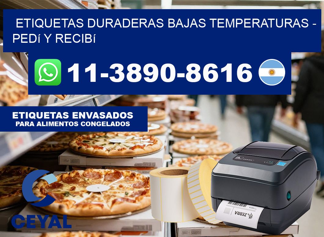 ETIQUETAS DURADERAS BAJAS TEMPERATURAS - Pedí y recibí