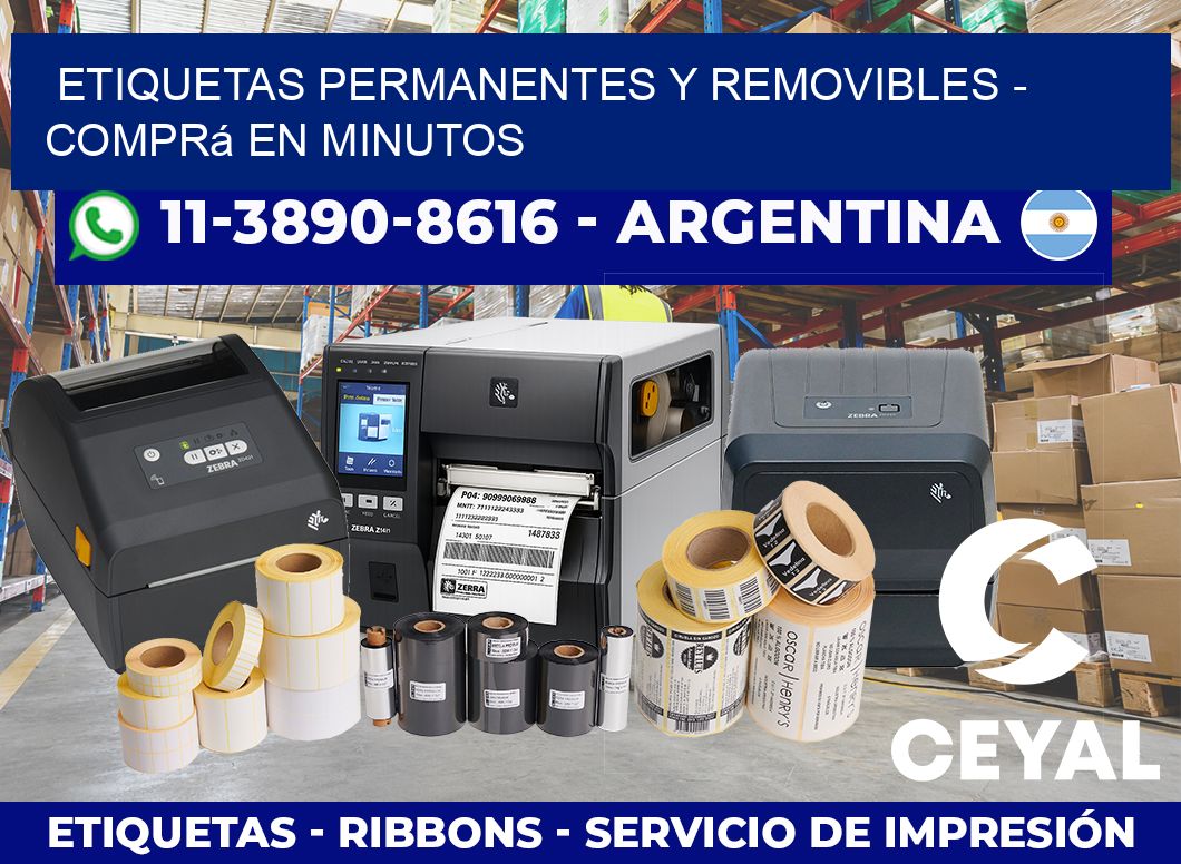 ETIQUETAS PERMANENTES Y REMOVIBLES - Comprá en minutos