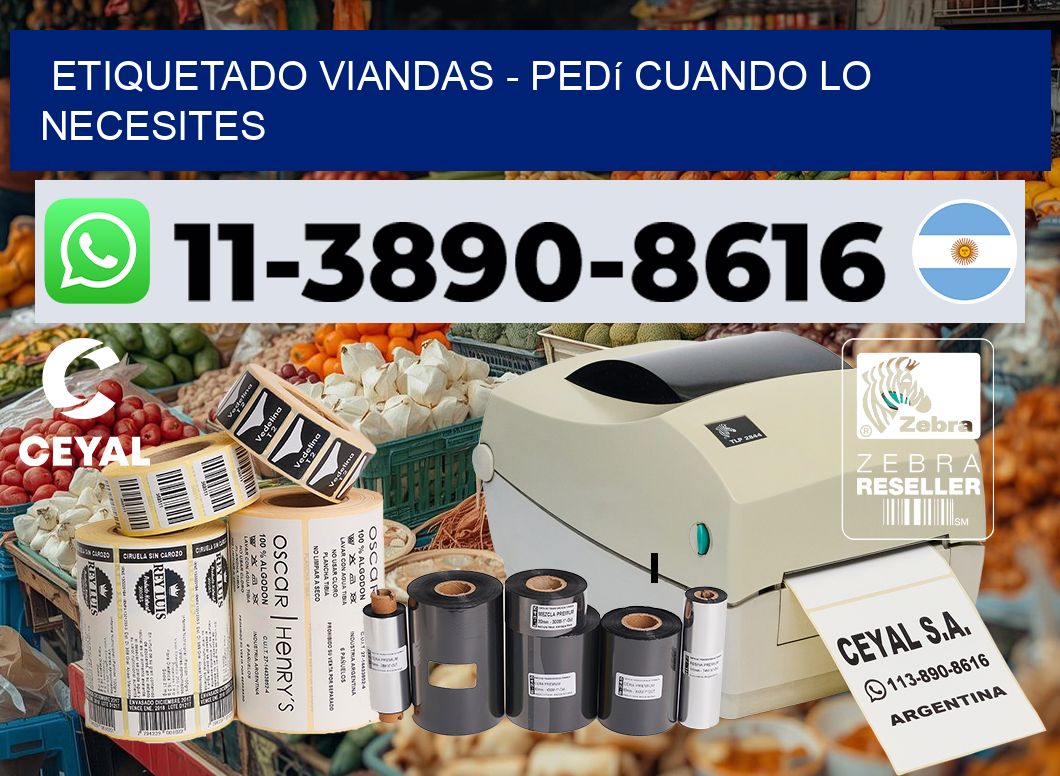 Etiquetado viandas - Pedí cuando lo necesites