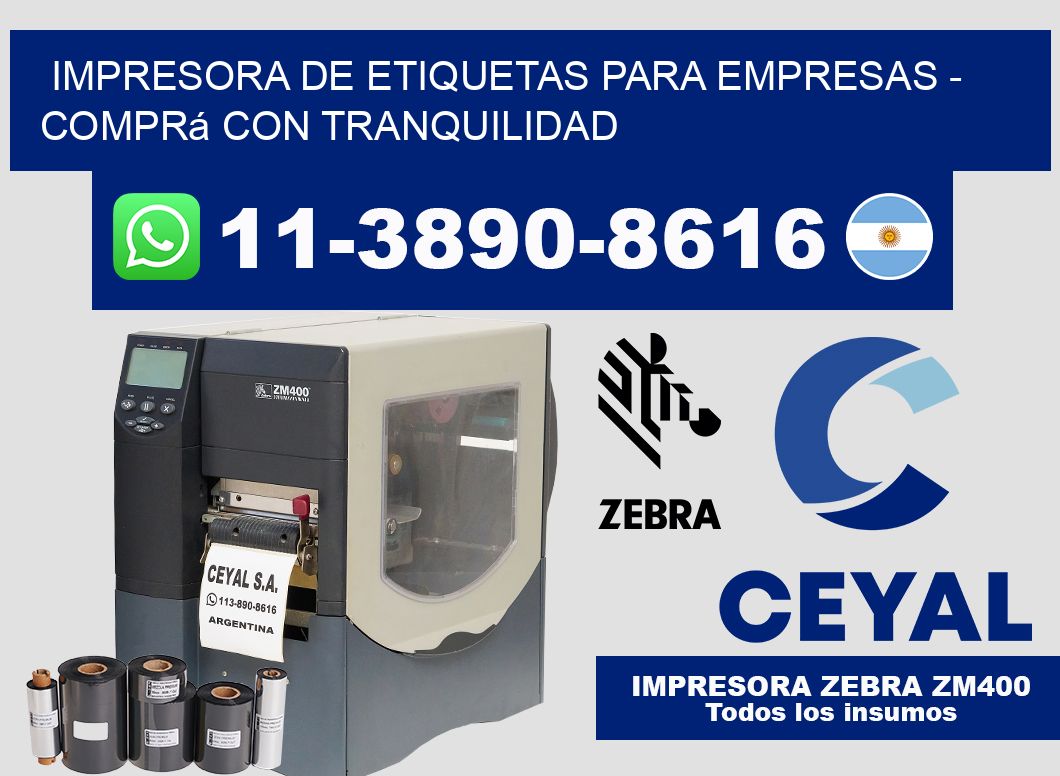 IMPRESORA DE ETIQUETAS PARA EMPRESAS - Comprá con tranquilidad