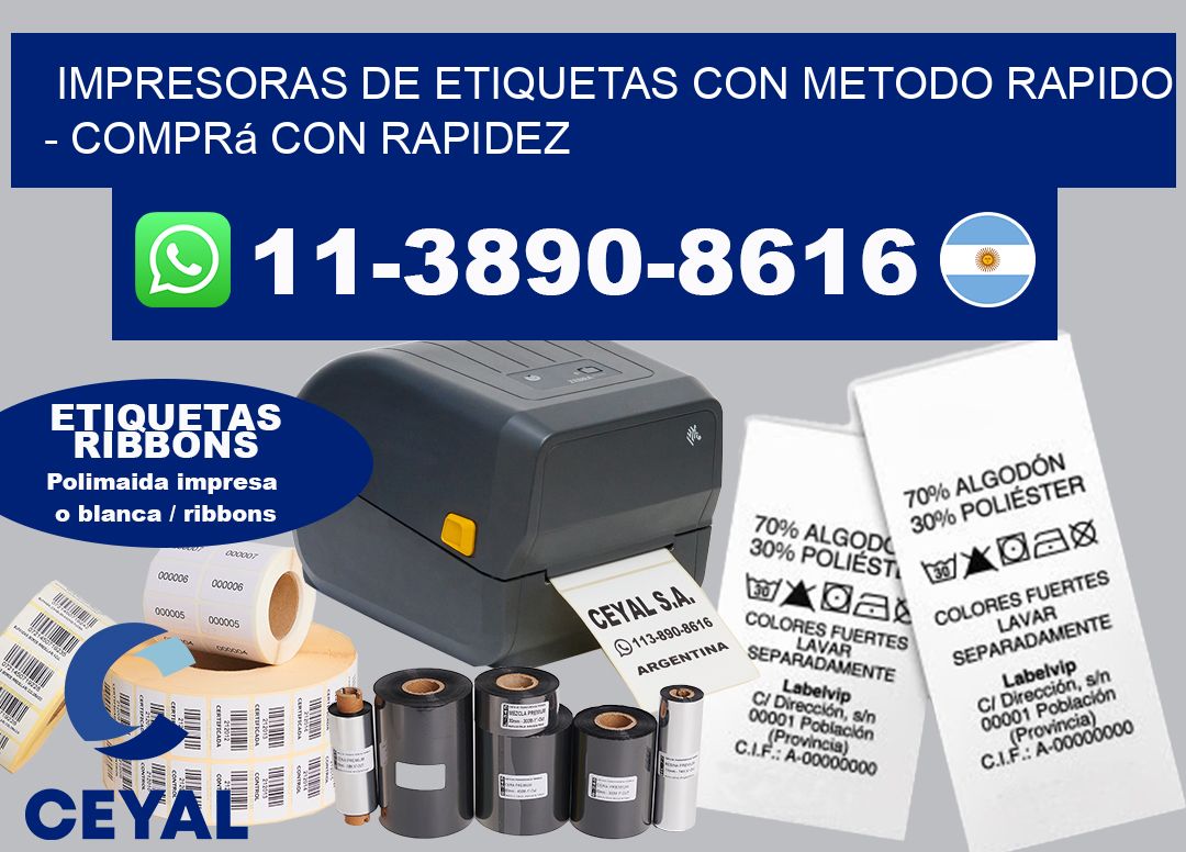 IMPRESORAS DE ETIQUETAS CON METODO RAPIDO - Comprá con rapidez