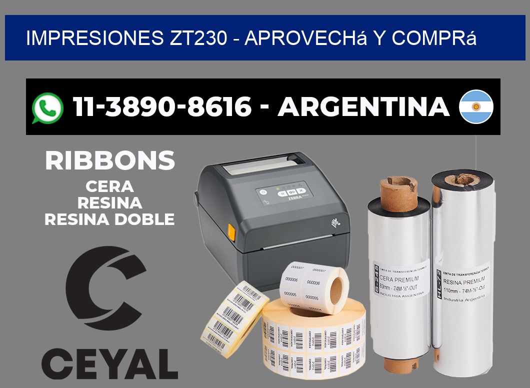 Impresiones ZT230 - Aprovechá y comprá