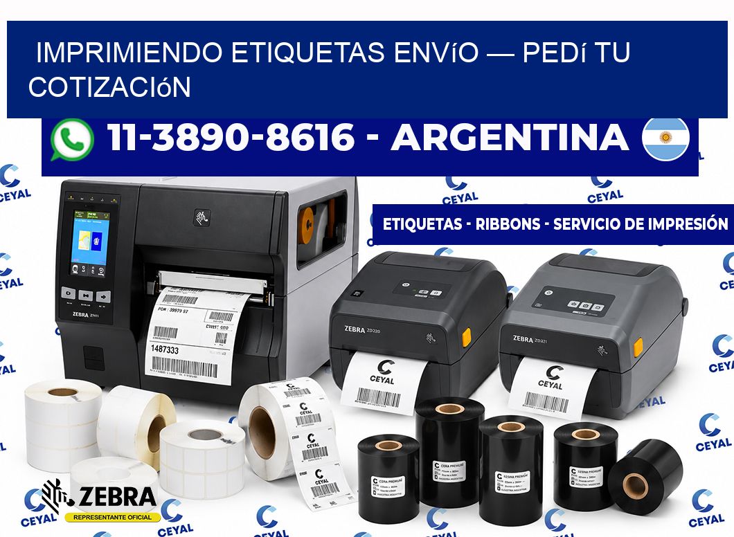 Imprimiendo etiquetas envío — Pedí tu cotización