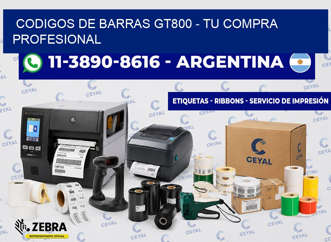 codigos de barras GT800 - Tu compra profesional