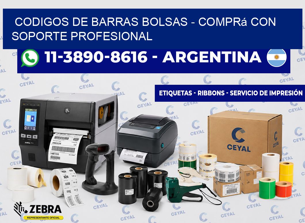 codigos de barras bolsas - Comprá con soporte profesional