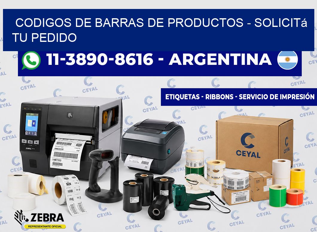 codigos de barras de productos – Solicitá tu pedido