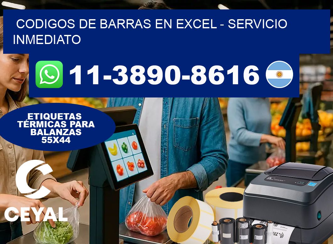 codigos de barras en excel – Servicio inmediato