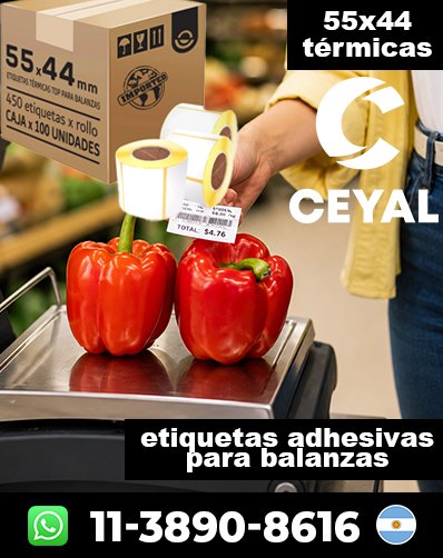 ETIQUETADO TÉRMICO BALANZAS – Comprá con stock permanente