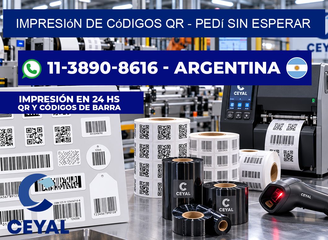 Impresión de Códigos QR - Pedí sin esperar