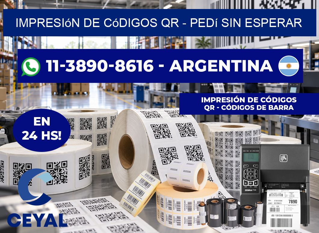 Impresión de Códigos QR - Pedí sin esperar