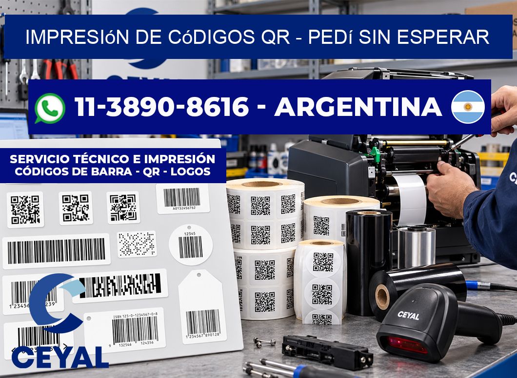 Impresión de Códigos QR - Pedí sin esperar